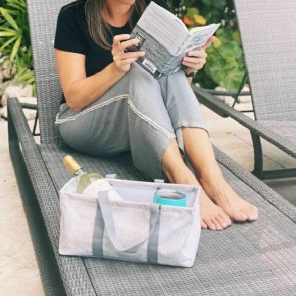 Small Bag Thirty-one Tiny Utility Tote Beach Storage Basket in Desert Da… - Picture 2 of 3